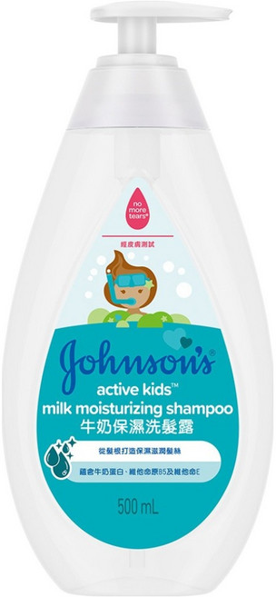 Johnson's 嬌生 嬰兒牛奶保濕洗髮露, 500ml, 1瓶