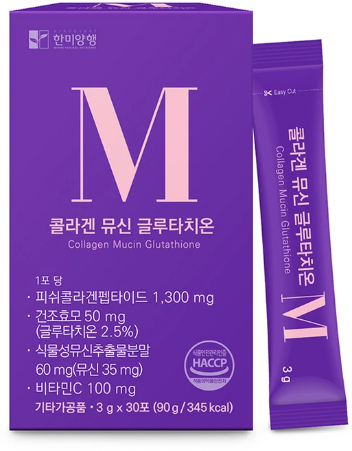 한미양행 콜라겐 뮤신 글루타치온 30p, 90g, 1개 - 쿠팡