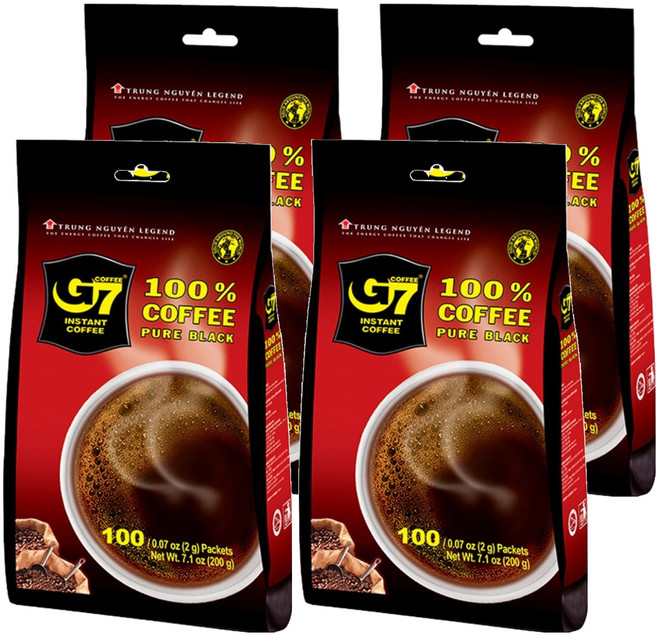 G7 速溶黑咖啡, 2g, 100包, 4袋