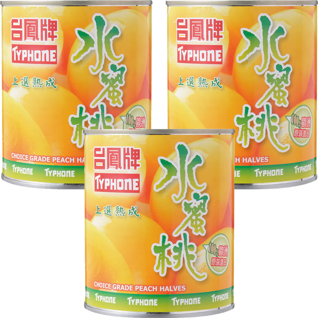 台鳳 水蜜桃, 820g, 3罐