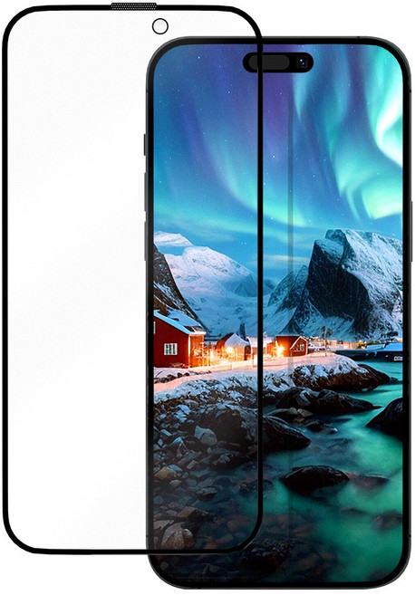 Imall 螢幕保護貼 for iPhone 15 Pro 防窺 霧面 9H鋼化玻璃 防指紋 全覆蓋 黑色邊框 1片