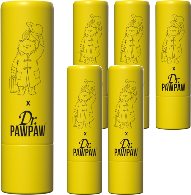Dr.PAWPAW 台灣公司貨 柏靈頓熊 護唇膏 經典款, 4g, 6個, 透明色/果香