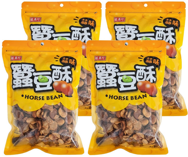 盛香珍 蠶豆酥 蒜味, 250g, 4包