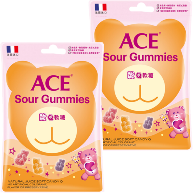 ACE 酸Q熊軟糖, 220g, 2袋