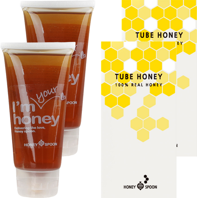 허니스푼 튜브허니 밤꽃꿀, 2개, 120g
