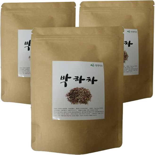 청명약초 박하차 티백 국내산, 1.2g, 20개입, 3개