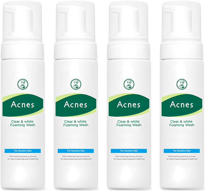 아크네스 클리어 앤 화이트 포밍워시, 130ml, 4개