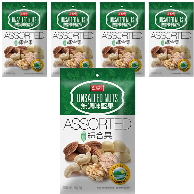 盛香珍 無調味綜合果, 90g, 5包