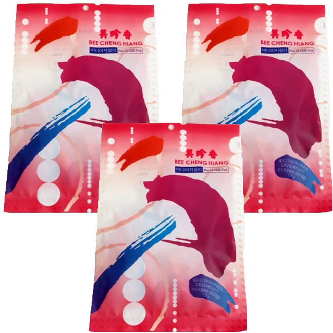 비첸향 이지팩 칠리포크 육포, 120g, 3개