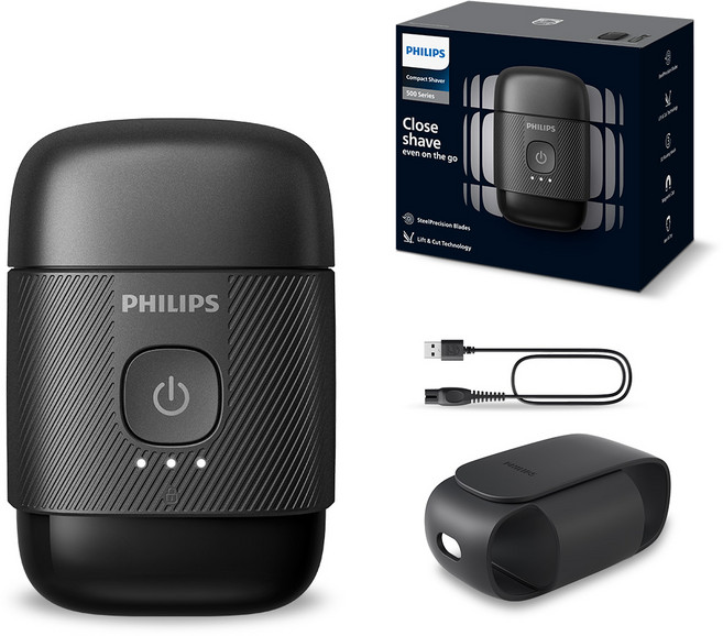 필립스 컴팩트 프로 시리즈 전기면도기, Metallic Black, S591/05