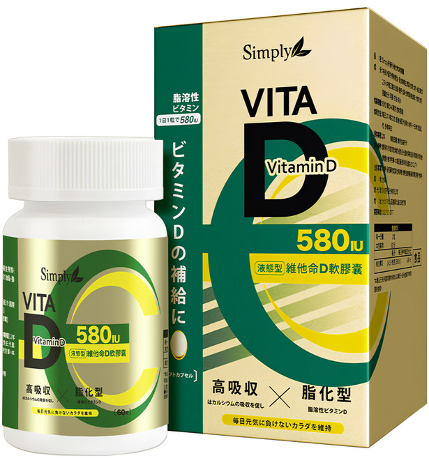 Simply 新普利 維他命D軟膠囊 580IU, 1個, 60顆