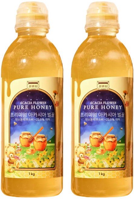 정원담 프리미엄 자연 아카시아 순수 벌꿀, 2개, 1kg