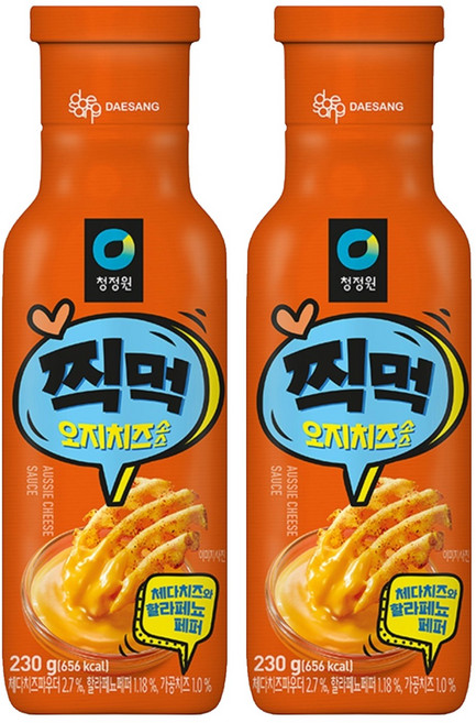 청정원 찍먹 오지치즈소스, 230g, 2개