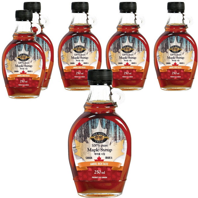 엘비메이플트리트 그레이트 메이플 시럽, 6개, 250ml