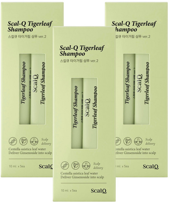 스칼큐 타이거립 기능성 샴푸 스틱 허브 시트러스향, 50ml, 3개