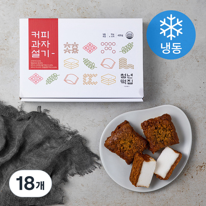 청년떡집 커피과자설기 (냉동), 70g, 6개입, 3박스