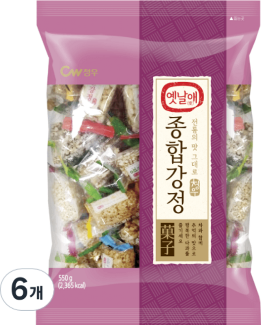 청우식품 옛날애 종합강정, 550g, 6개