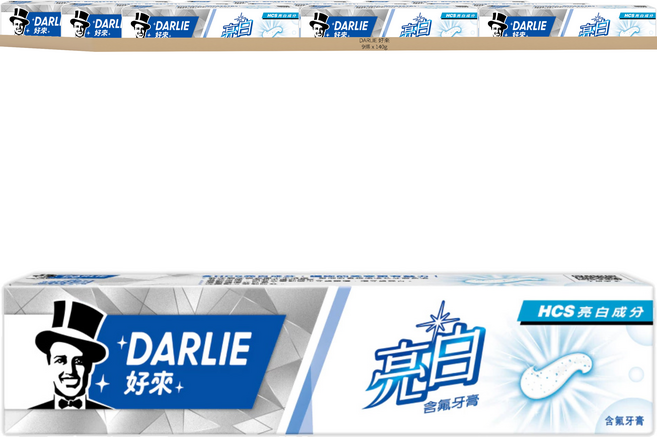 DARLIE 好來亮白牙膏 含HCS亮白成分 含氟牙膏, 140g, 9條