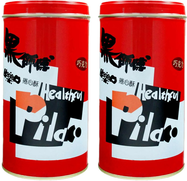 Healthful 黑師傅 巧克力口味捲心酥 香氣醇厚、口感酥脆, 400g, 2罐