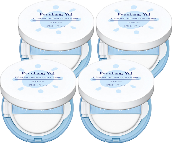 편강율 키즈 앤 베이비 모이스처 선쿠션 SPF50+ PA++++, 15g, 4개