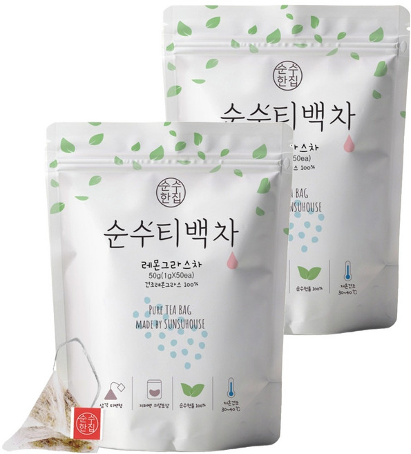 순수한집 순수티백차 레몬그라스, 1g, 50개입, 2개