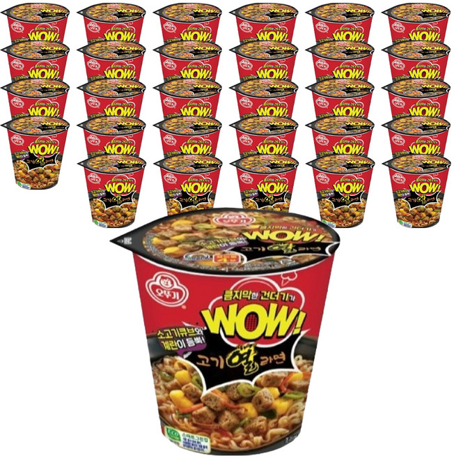 오뚜기 와우 고기열라면 컵 80g, 30개