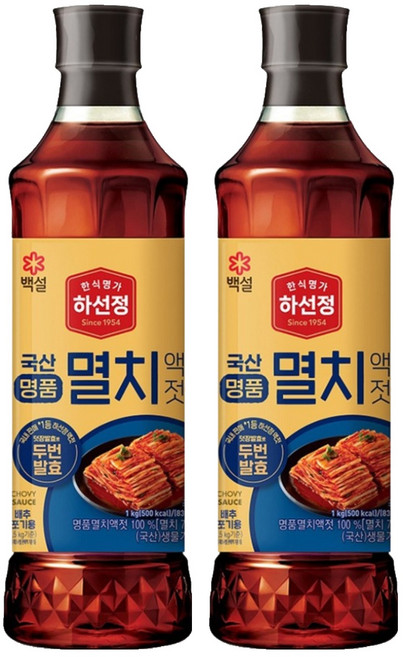 하선정 명품 멸치액젓, 1kg, 2개