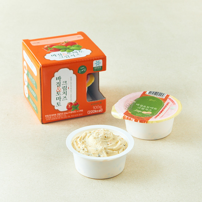 바질 & 토마토 크림치즈, 50g, 1개, 2개입