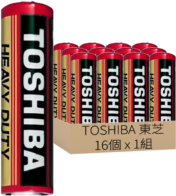 TOSHIBA 東芝 環保電池紅3號, 16個裝, 1組