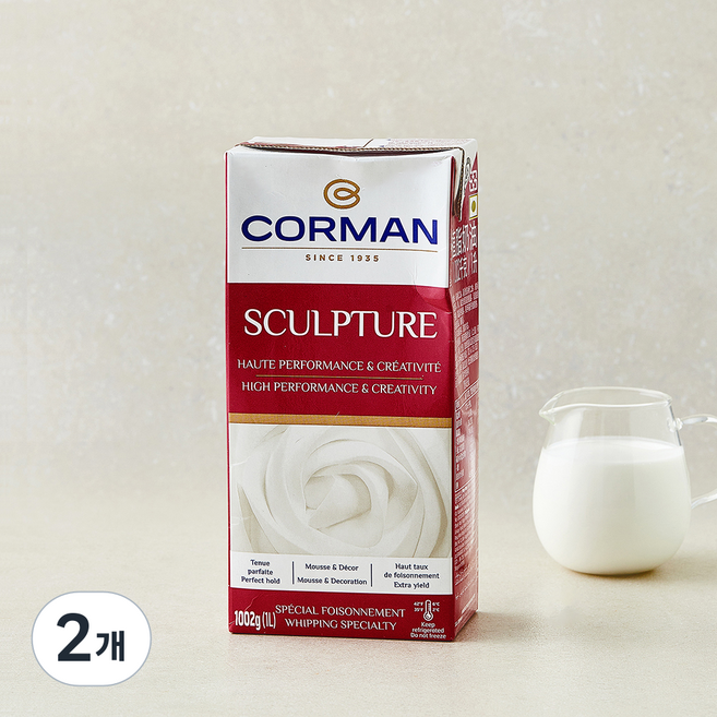 콜만 휘핑크림 스컬프쳐, 2개, 1L