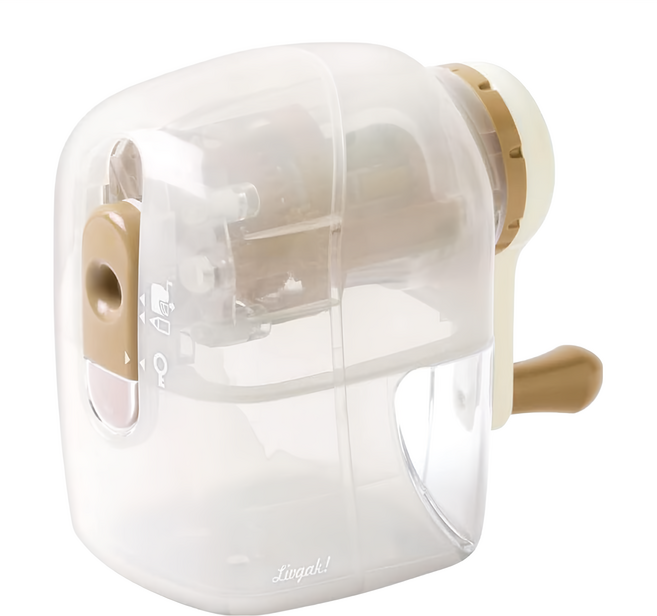 Livgak SONiC 自動退筆手動削鉛筆機, 白透, 1個