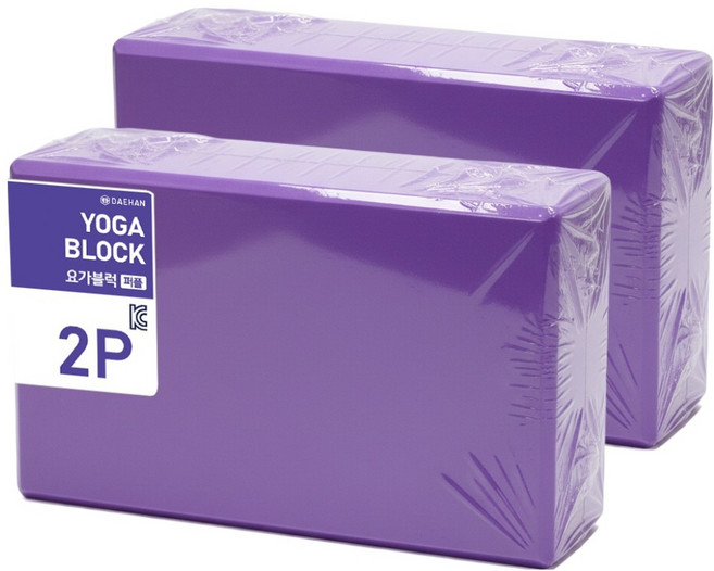 대한 EVA 요가블럭, 퍼플, 2개