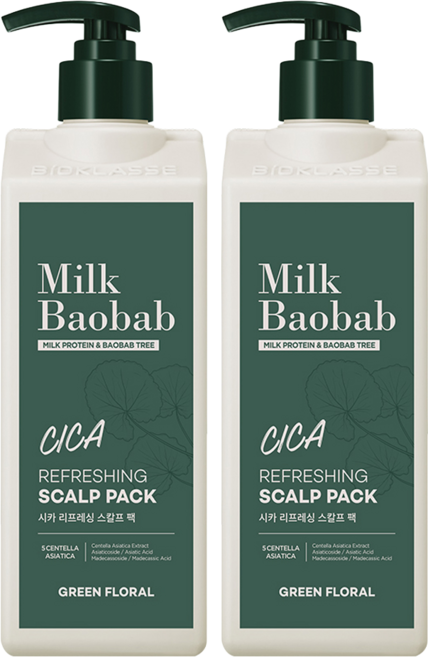 밀크바오밥 시카 리프레싱 스칼프 팩, 500ml, 2개