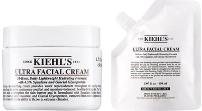 키엘 울트라 훼이셜 크림 본품 50ml + 리필 150ml, 1개
