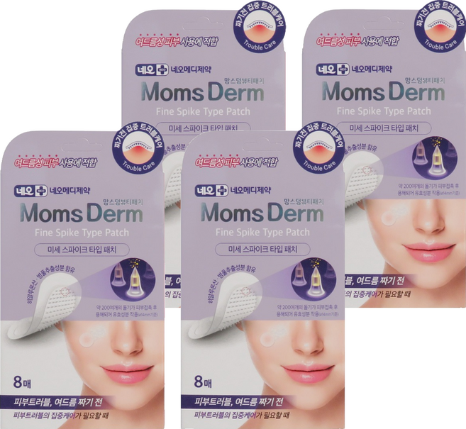 네오 맘스덤뷰티패치 미세 스파이크타입 여드름패치, 4개
