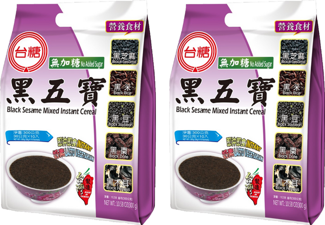 台糖 無加糖黑五寶, 300g, 2袋