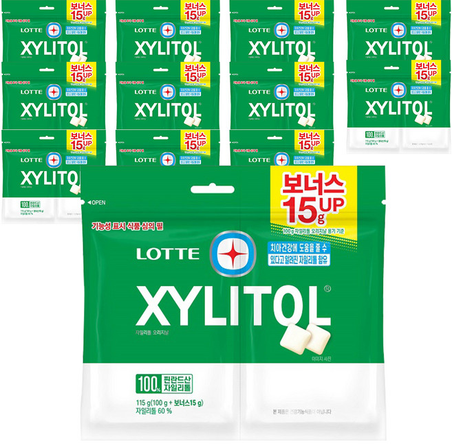 롯데자일리톨 껌 오리지날 트윈, 115g, 12개