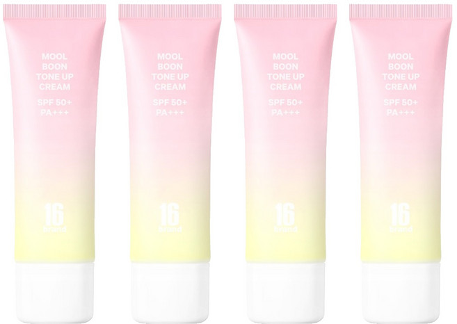 16브랜드 물분 톤업 크림 SPF50+ PA+++ 50ml, 라이트피치, 4개