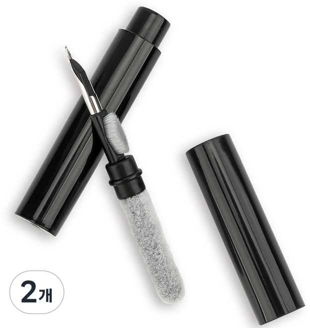 구스페리 에어팟 1/2/3/프로 버즈 먼지 제거 청소 키트 이어폰 청소용품, 블랙, 2개