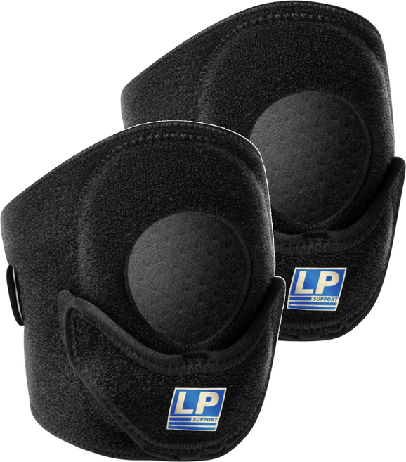LP SUPPORT 可調式V型髕骨穩定透氣運動護膝 791CN, 2個, 黑色
