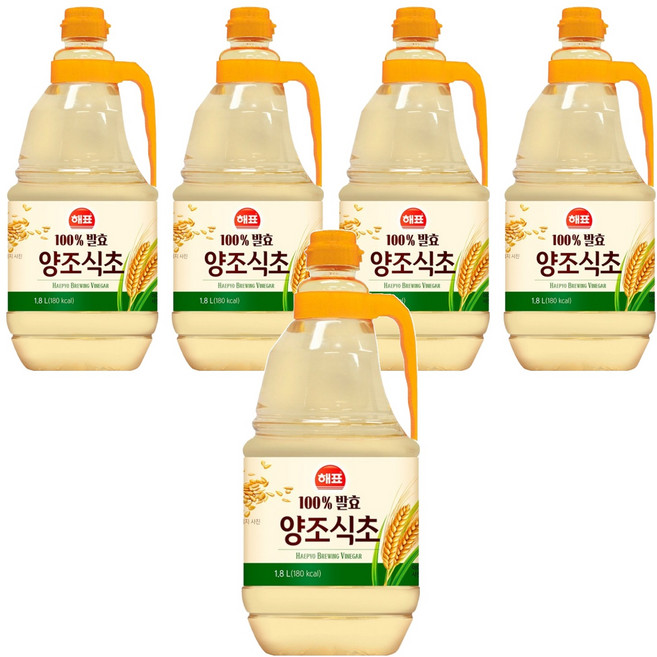 해표 양조식초, 1.8L, 5개