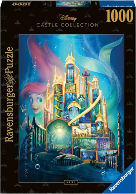 Ravensburger 維寶 迪士尼城堡系列 小美人魚愛麗兒拼圖, 1000片, 小美人魚 愛麗兒, 1盒