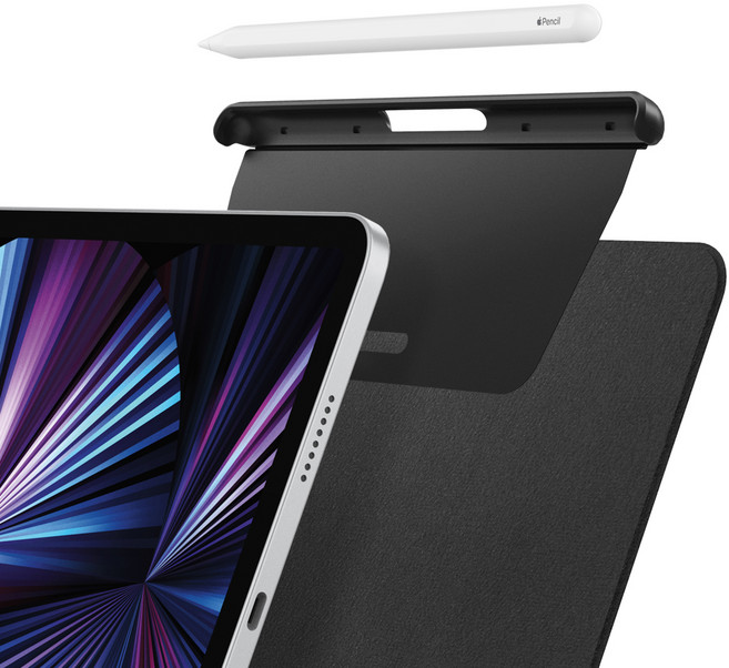 슈피겐 애플 펜슬 홀더 마그네틱 보관 매직 키보드 클립 케이스 DA20, 블랙, 1개