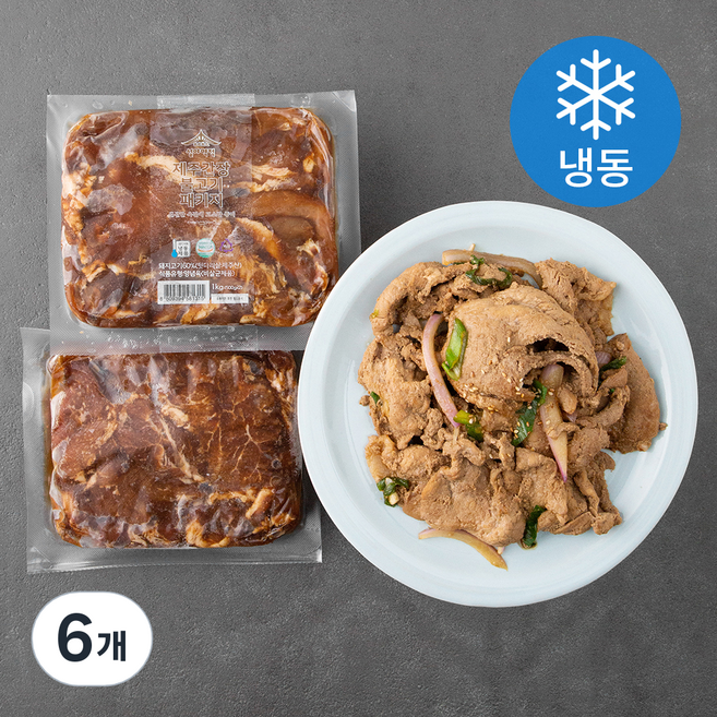 설야멱적 제주 간장불고기 (냉동), 500g, 6개