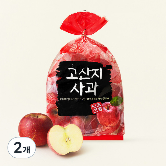다조은 고산지 사과 소과 8-9입, 1.5kg, 2개