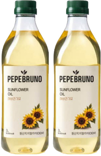 페페브루노 해바라기유, 1L, 2개