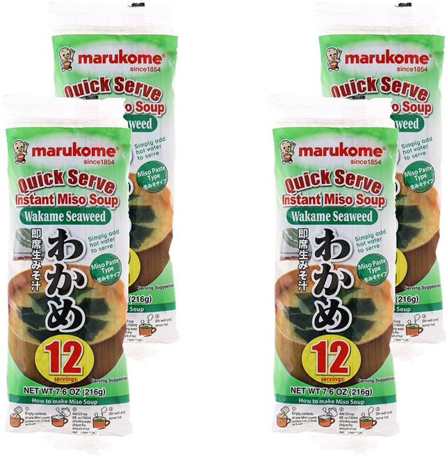 marukome 丸米 即食昆布味噌湯, 216g, 4個