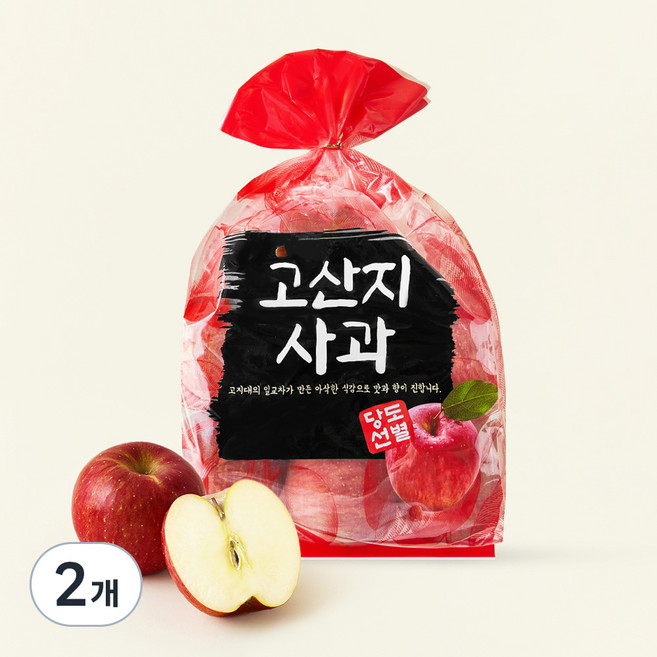 다조은 고산지 사과 중과 6-7입, 1.5kg, 2개
