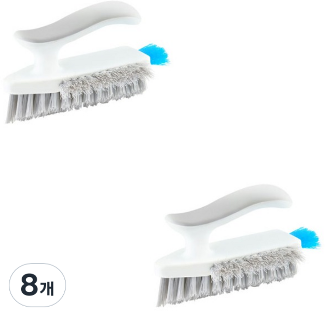 더자카 다용도 욕실 틈새 청소 브러쉬, 화이트, 8개