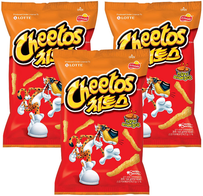 롯데제과 치토스 바베큐맛, 164g, 3개
